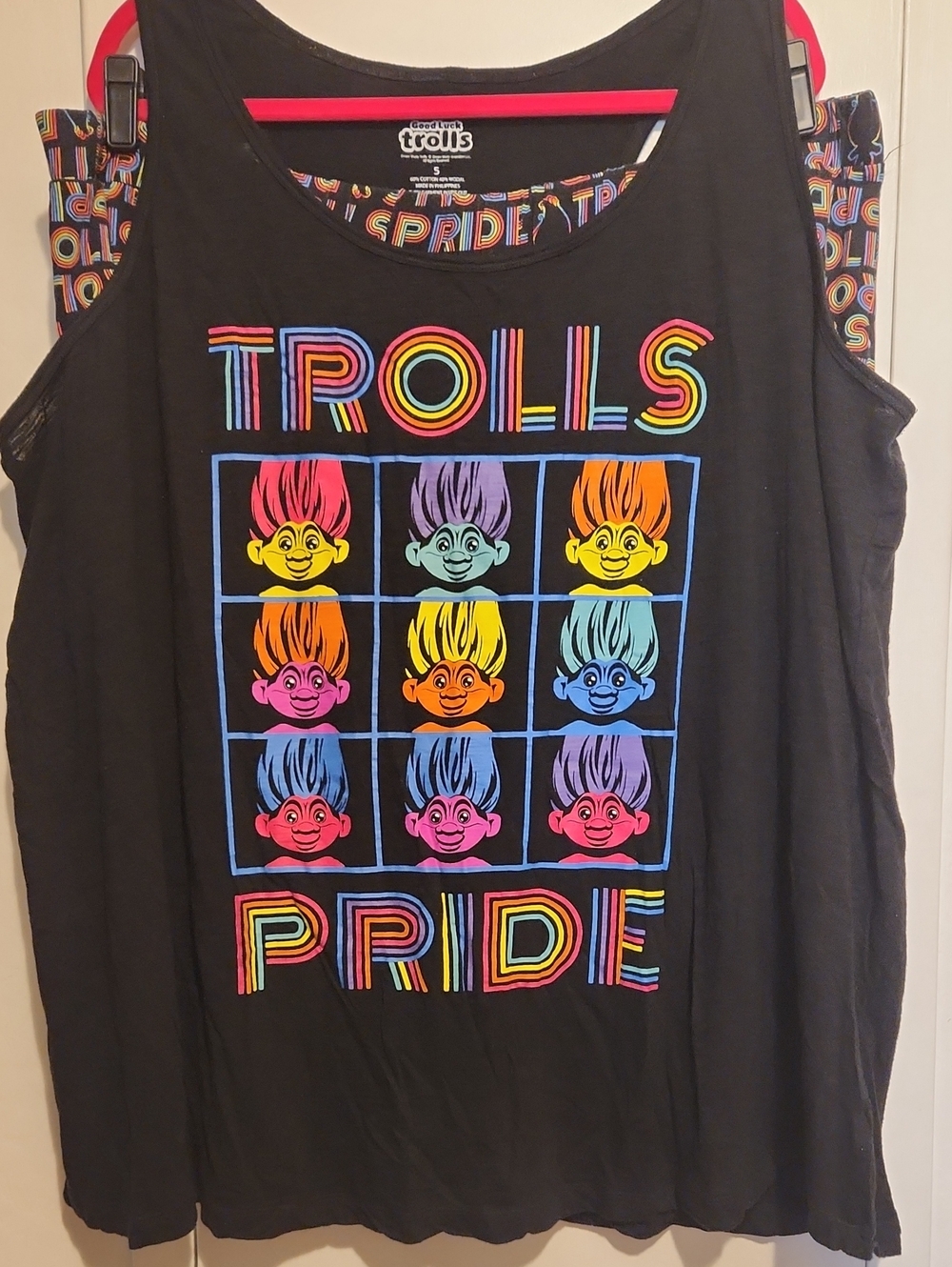 🔥Trolls Rainbow Pride Black Tank Top